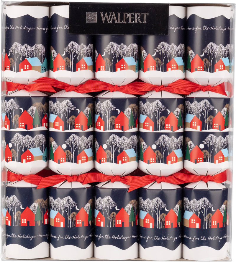 11in 10ct Winter Cottages Crackers - Shelburne Country Store
