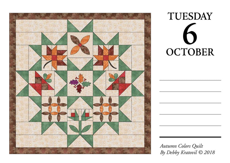 2020 Quilting  Day to Day Calender - Shelburne Country Store