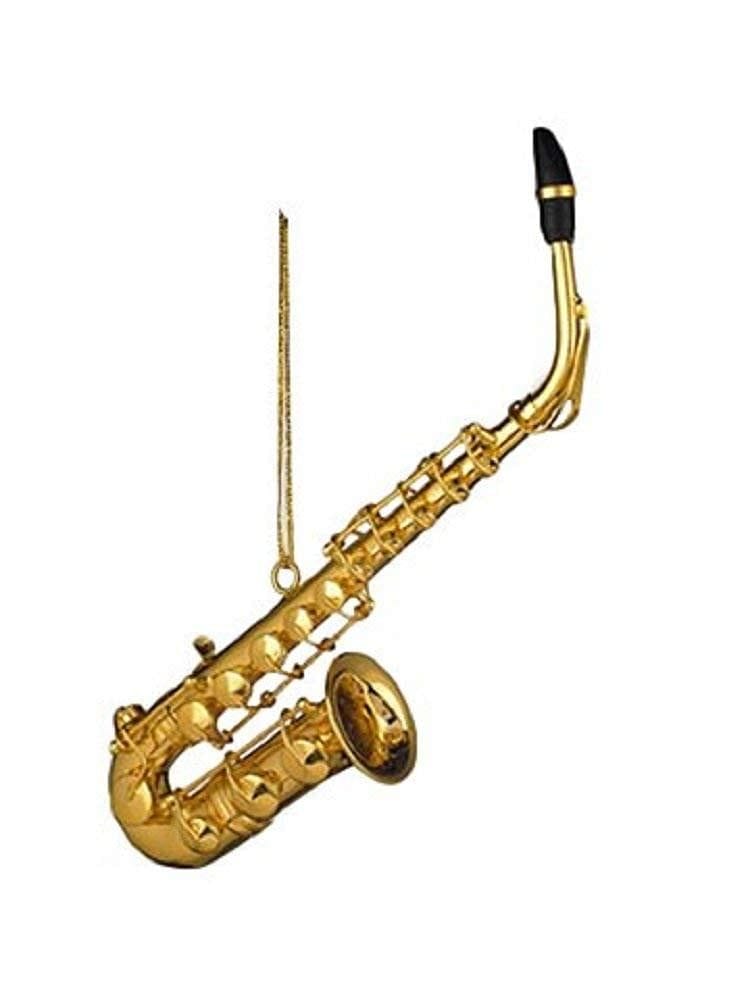 4.5 inch Gold Saxophone Ornament - Shelburne Country Store
