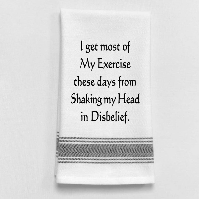 Dish Towel - I Get My Exercise - Shelburne Country Store