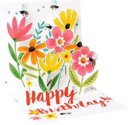 Bees and Flowers Birthday Pop Up Card - Shelburne Country Store