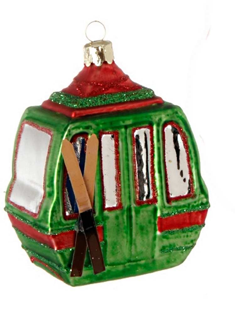 4.5 Inch Glass Gondola Ornament -  Red - Shelburne Country Store