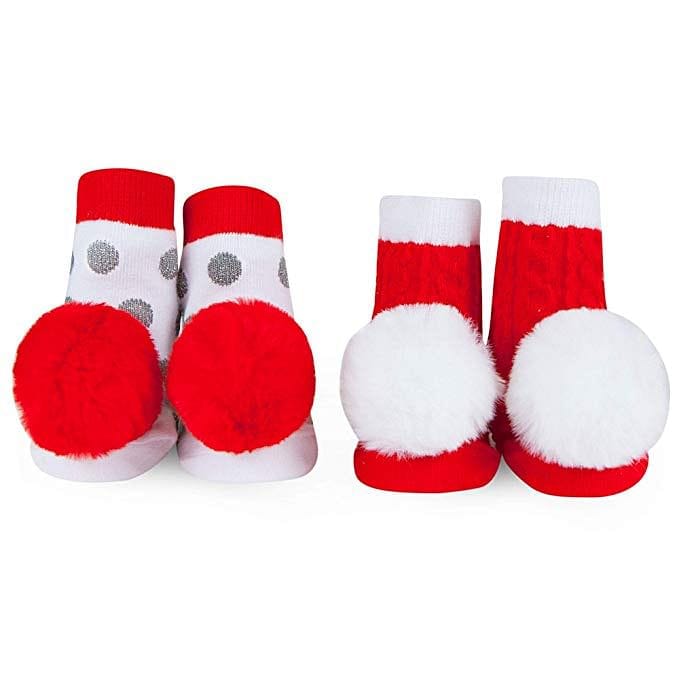 Holiday Pom Pom Rattle Socks - Shelburne Country Store