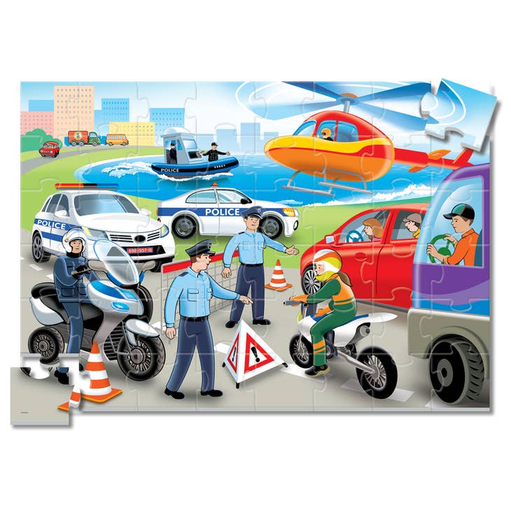 48 Piece Police Floor Puzzle - Shelburne Country Store