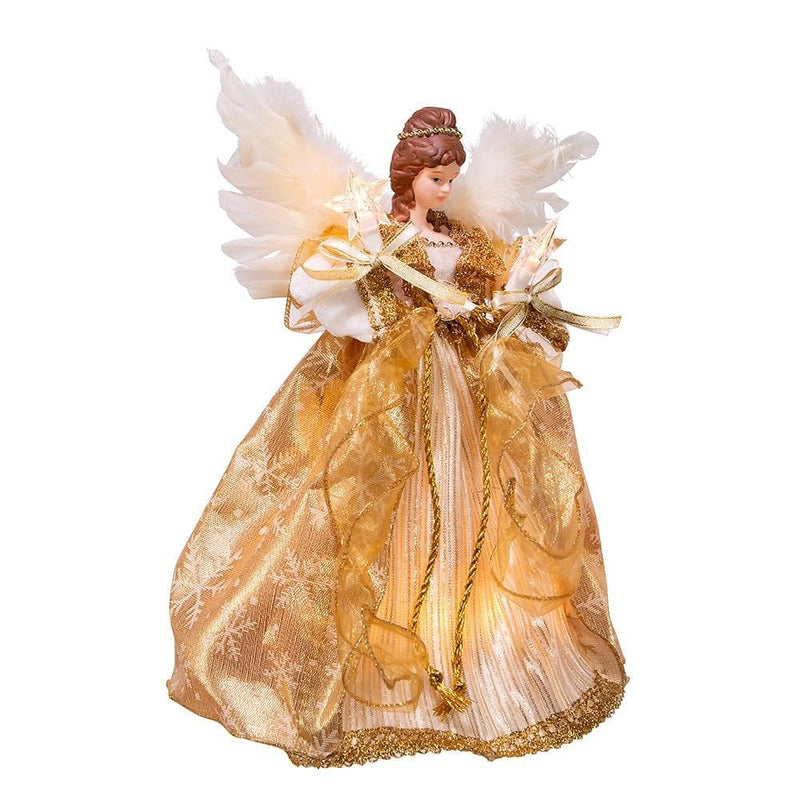 Gold Angel Lighted Treetop - 12 inch - Shelburne Country Store