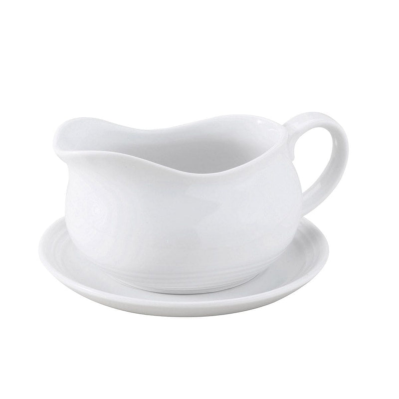 Hotel Gravy Boat with Saucer, 24oz - Shelburne Country Store