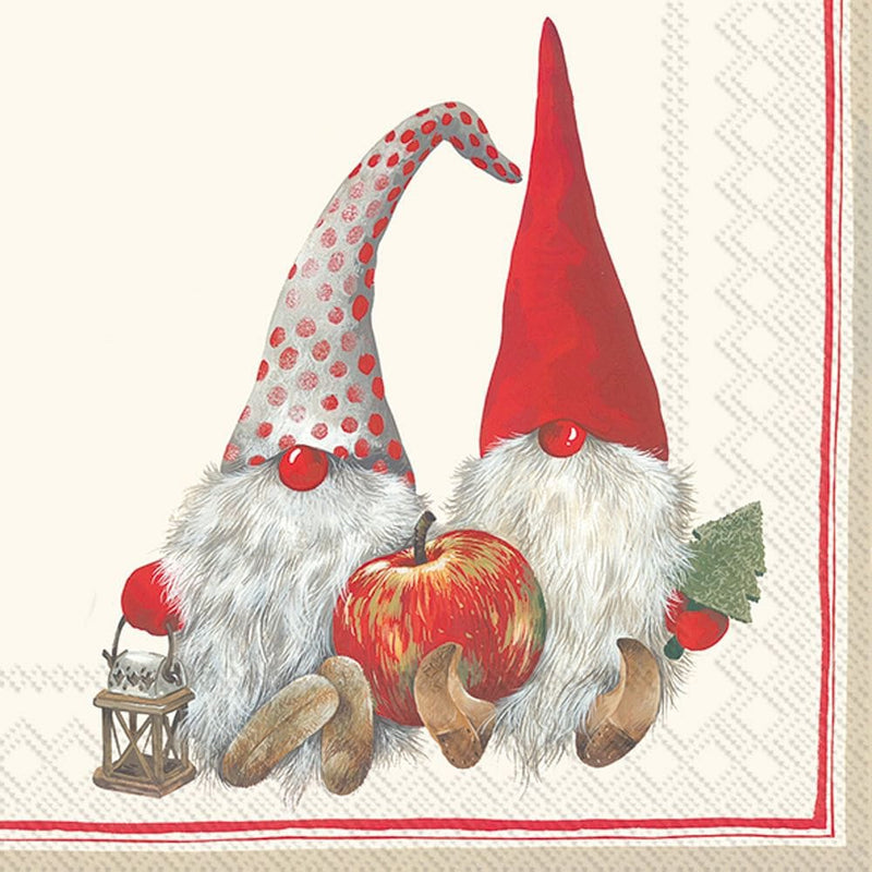 Friendly Tomte Red Cocktail Napkins - Shelburne Country Store