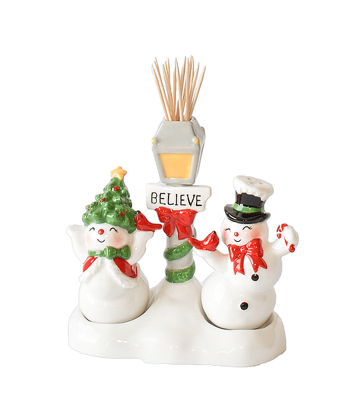 Snowman 'I Believe' Salt and Pepper Set - Shelburne Country Store