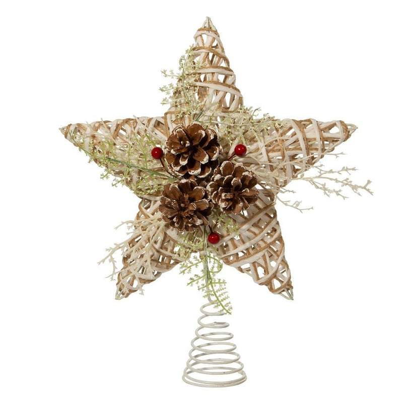 Natural Christmas Star Treetop - 12 Inch - Shelburne Country Store
