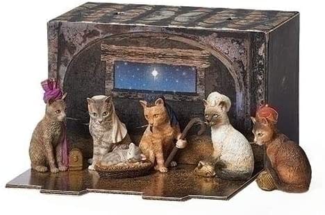 Cat Nativity 7 Piece Set - Shelburne Country Store
