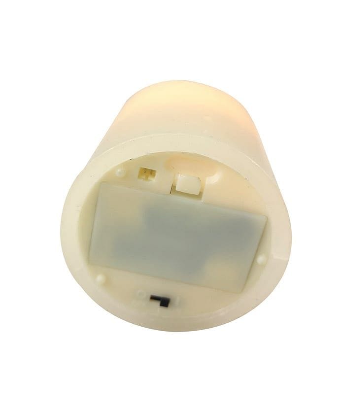Battery-Operated Flicker Flame White LED Candle - Shelburne Country Store
