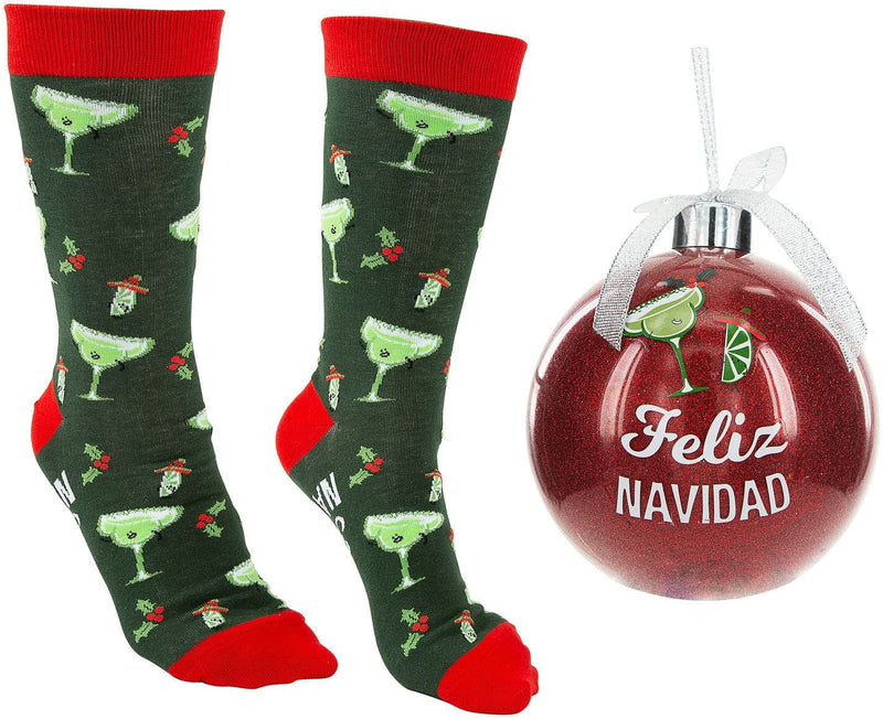 4" Ornament with Holiday Socks - Feliz Navidad - Shelburne Country Store