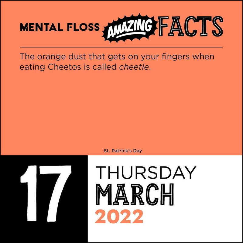 2022  Amazing Facts from Mental Floss  Page A Day Calendar - Shelburne Country Store