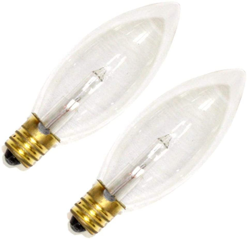 3 volt Candelabra Screw Base Clear Bulb Replacement(2 pack) - Shelburne Country Store