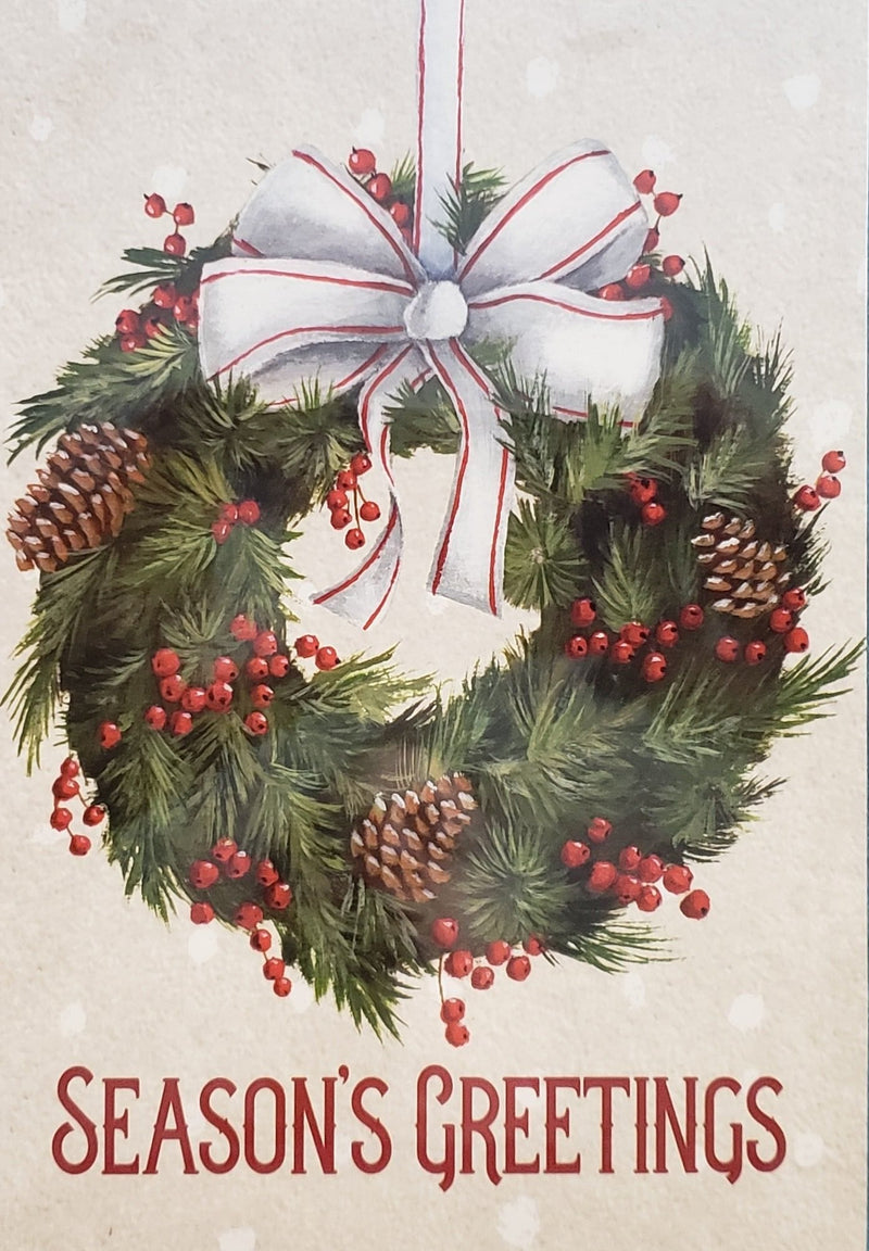 Countryside 20 Christmas Card Set - Festive Wreath - Shelburne Country Store