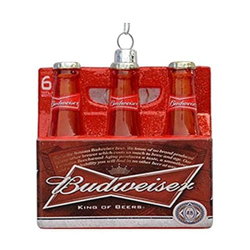Kurt Adler Glass Budweiser Ornament, 3.5-Inch, 6-Pack - Shelburne Country Store