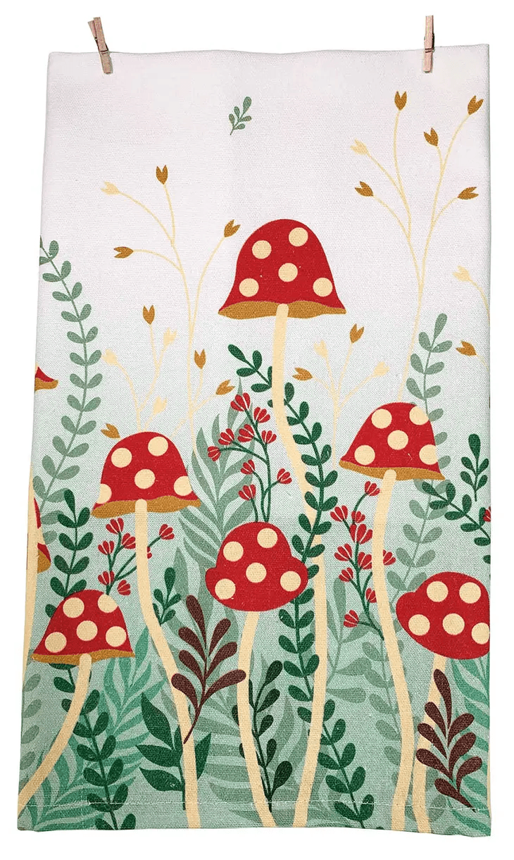 Mushroom Garden Tea Towel 2 pc Set - Shelburne Country Store