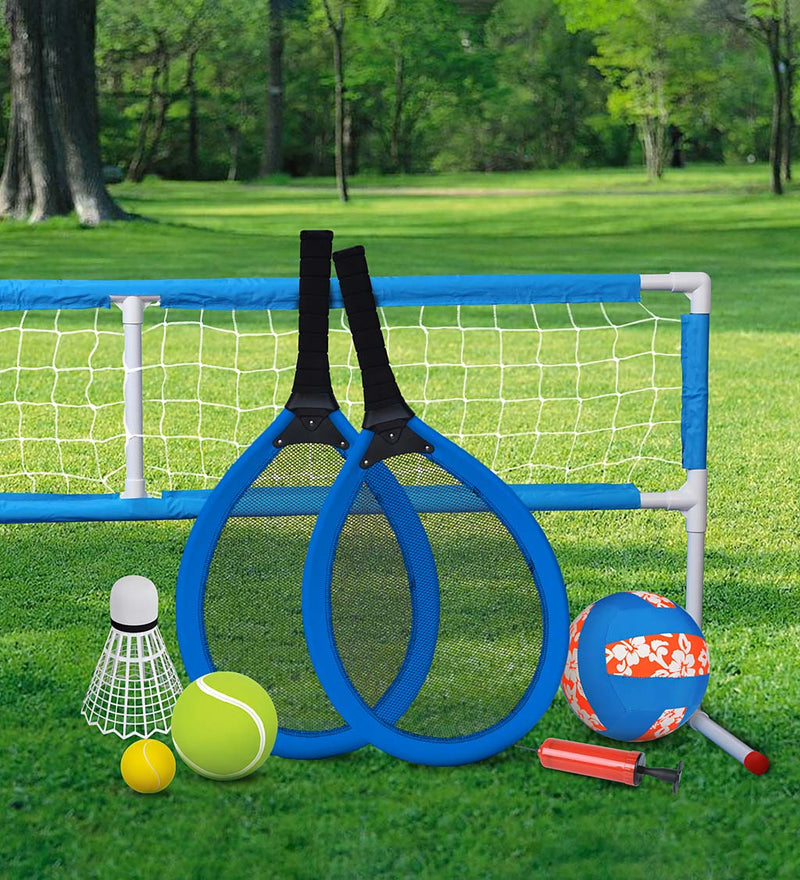 3-in-1 Game Set with Tennis, Badminton and Volleyball - Shelburne Country Store
