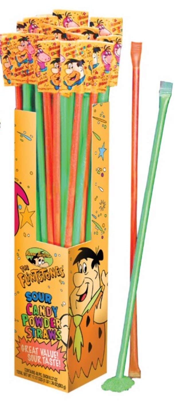 Flintstones Powder Candy Straws - Case of 48 - Shelburne Country Store
