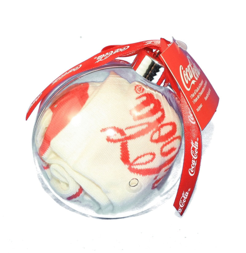 Coca-Cola Socks In Acrylic Ball - - Shelburne Country Store