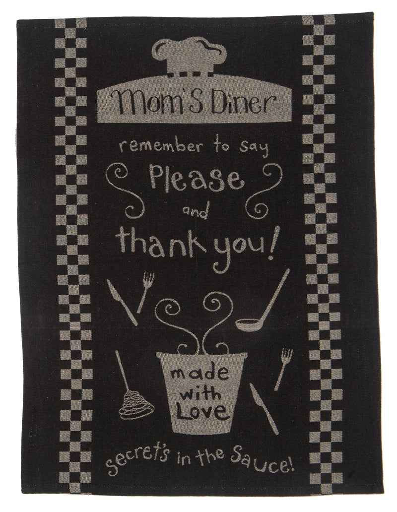 Kay Dee Designs Cotton Jacquard Tea Towel, 18 By 28-Inch, Mom's Diner - Shelburne Country Store