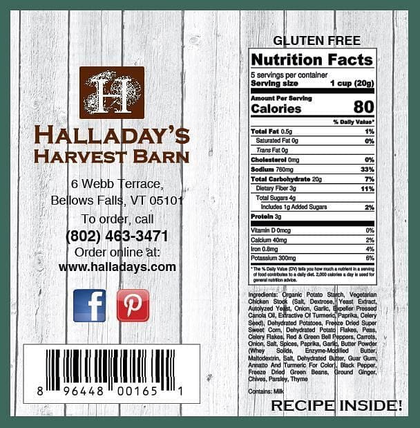 Halladays Farmouse Chicken Pot Pie Soup Mix - Shelburne Country Store