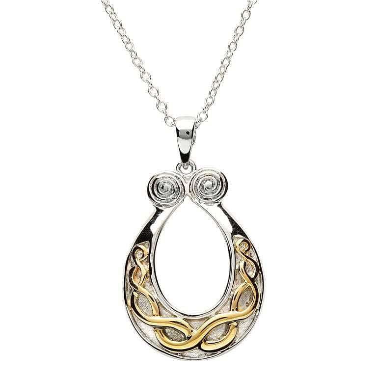 Silver Celtic Knot Gold Plate Necklace - Shelburne Country Store
