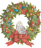 Snowy Owl Wreath - Christmas Advents - Shelburne Country Store