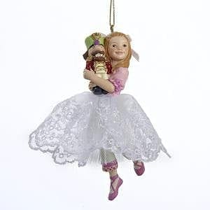 Resin Clara Girl Ornament - 5" - Shelburne Country Store