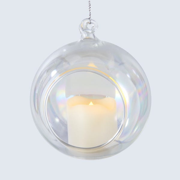 Battery-Operated Lighted LED Candle In Votive Ornament - Shelburne Country Store