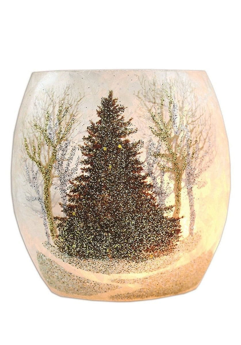 Lighted Glass Jar - Winter Trees - - Shelburne Country Store