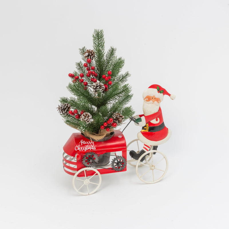 Santa Driving Metal Tractor - 24 inch - Shelburne Country Store