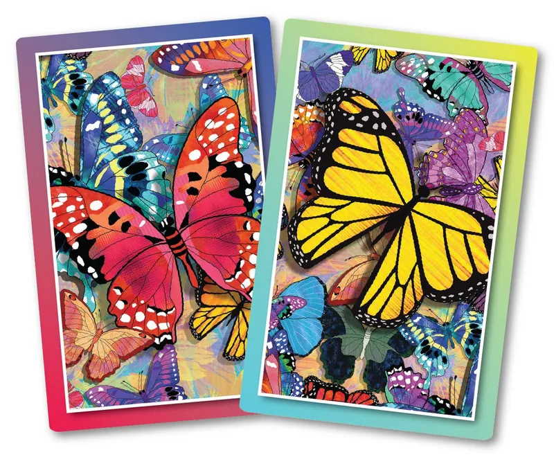 Springbok Jumbo Playing Cards - 2 Decks - Butterfly Frenzy - Shelburne Country Store