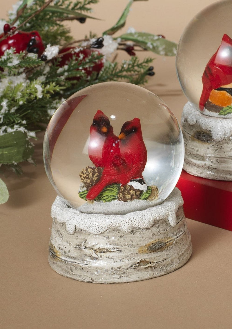 4 Inch Resin Holiday Cardinal Waterglobe - - Shelburne Country Store