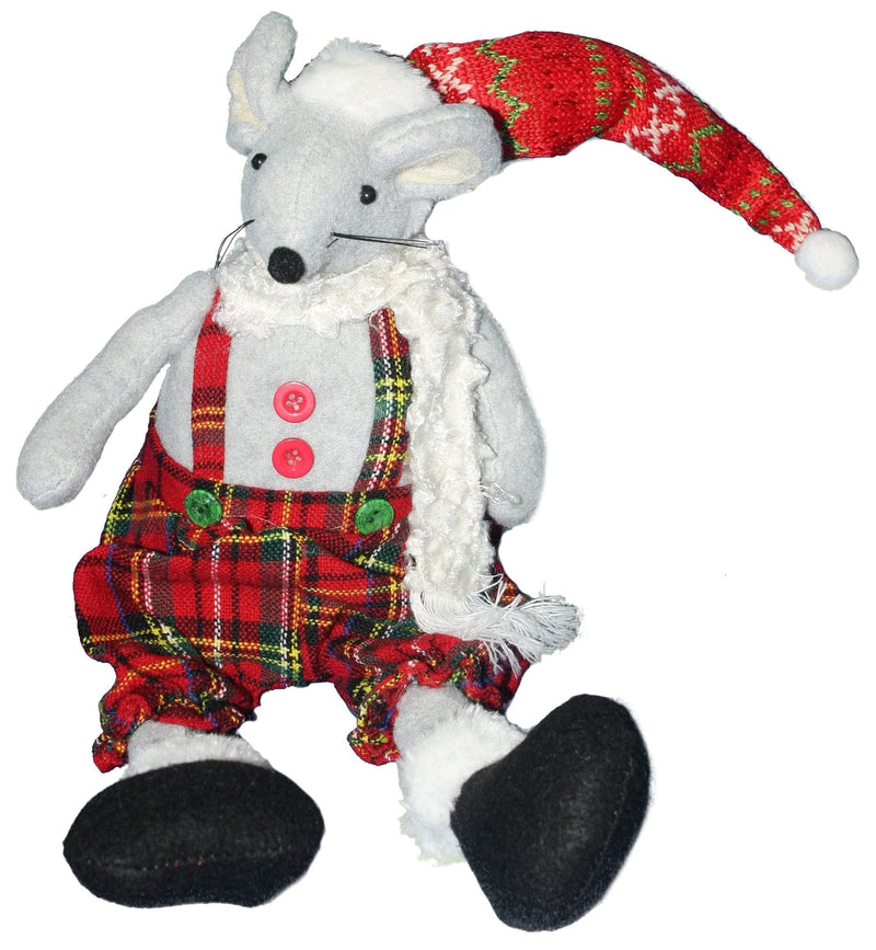 Christmas Mouse Sitting Plush - - Shelburne Country Store