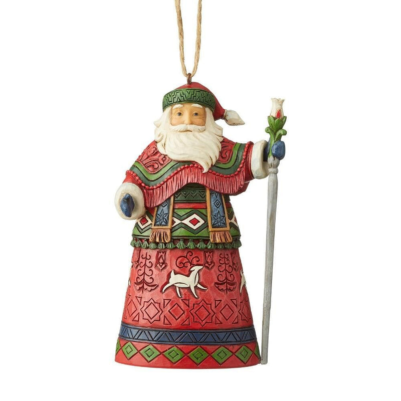 Lapland Santa with Staff Ornament - Shelburne Country Store
