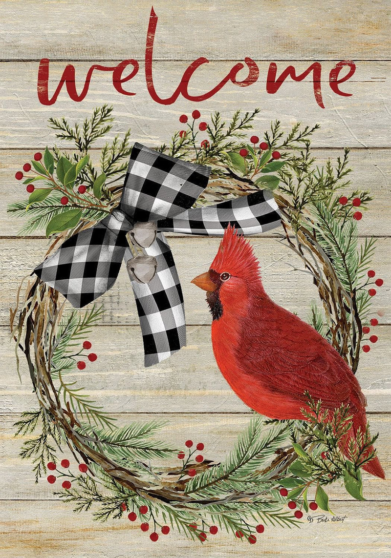Cardinal Wreath - Flag - 28x40 - Shelburne Country Store