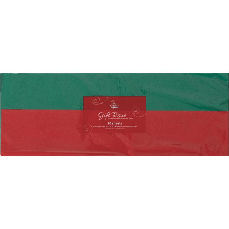 20 Sheet Red Green Tissue - The Country Christmas Loft
