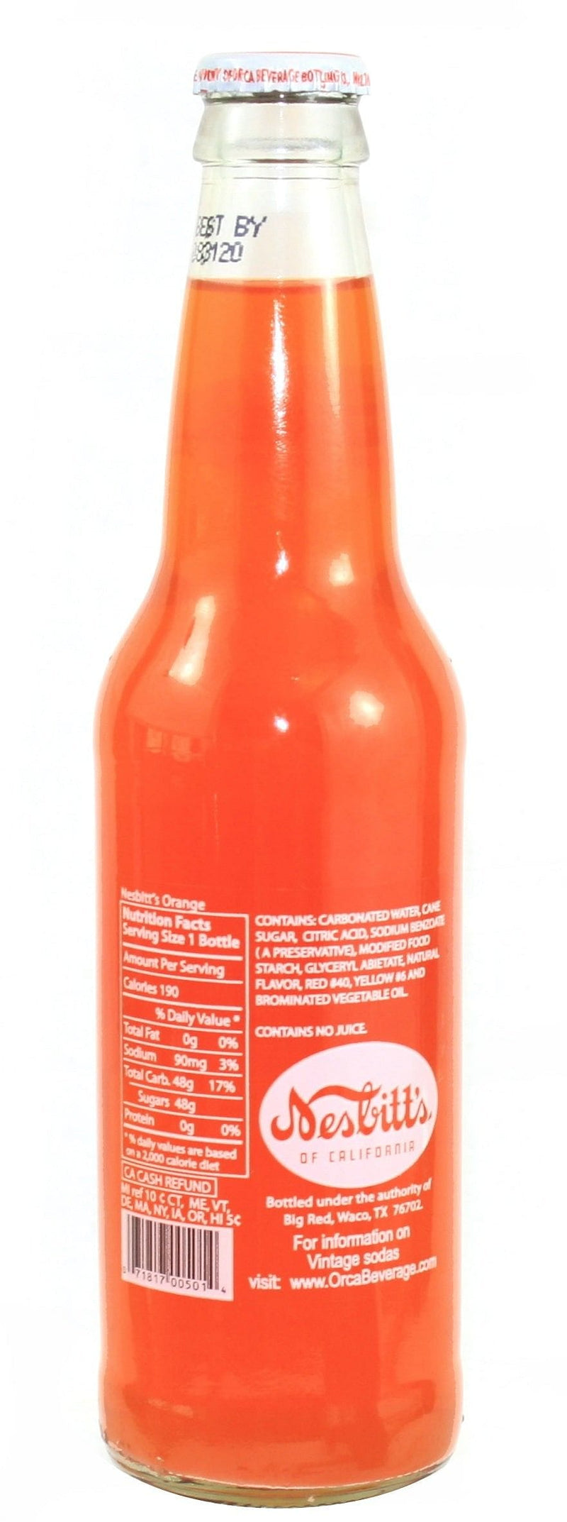 Nesbitts Glass Soda Bottle - Orange - Shelburne Country Store