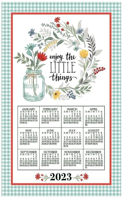 2023 Linen Calendar - Blooming Thoughts - Shelburne Country Store