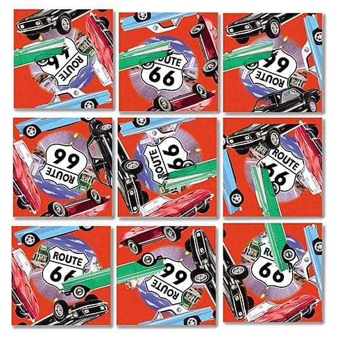 9 Piece Scramble Square Brain Teaser - Classic Cars - Shelburne Country Store