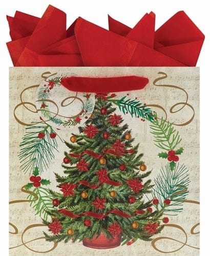 Carol Around The Christmas Tree Medium Square Gift Bag - Shelburne Country Store