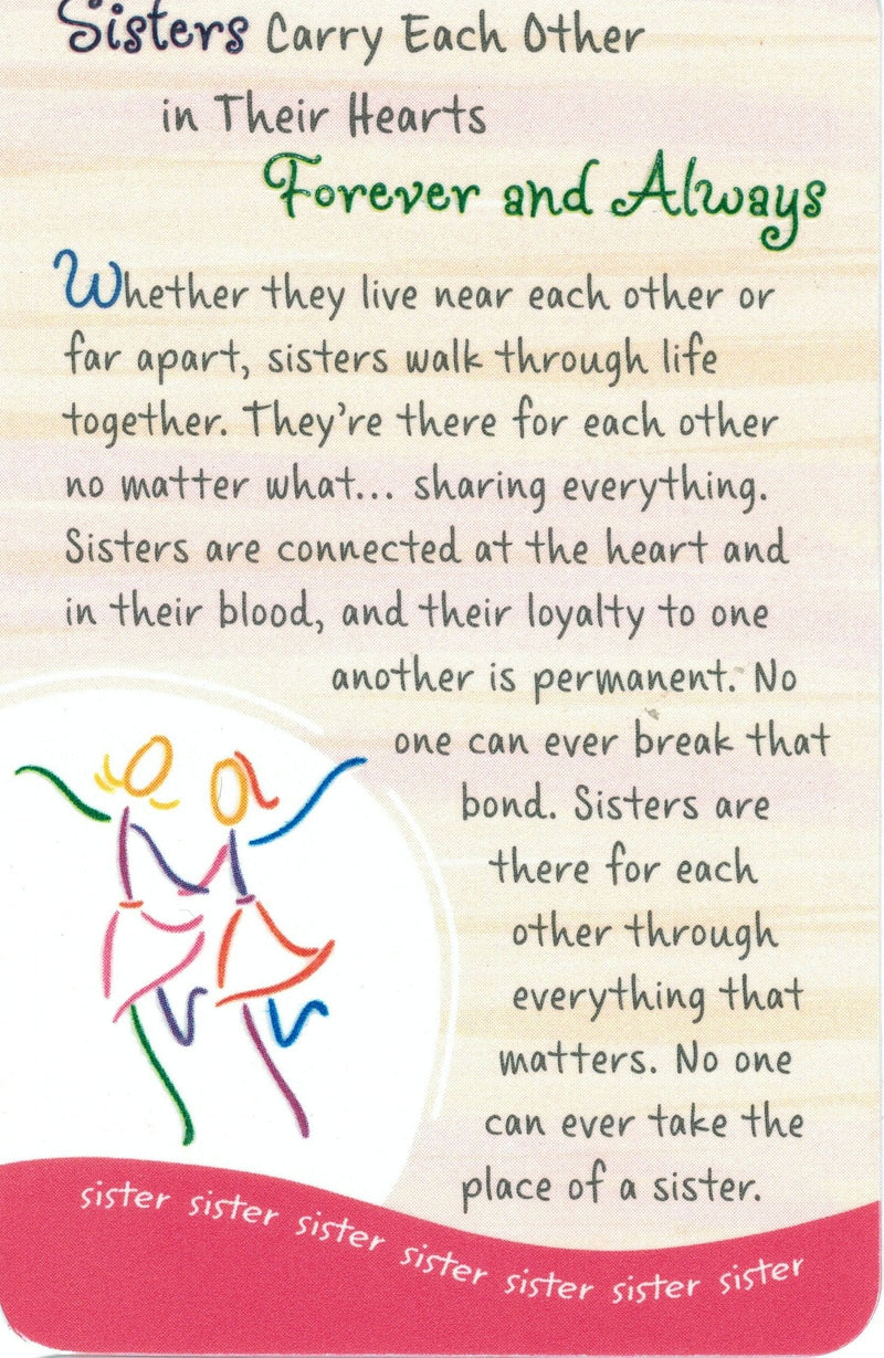 Sisters Carry Each Other In Their Hearts - Wallet Card - Shelburne Country Store