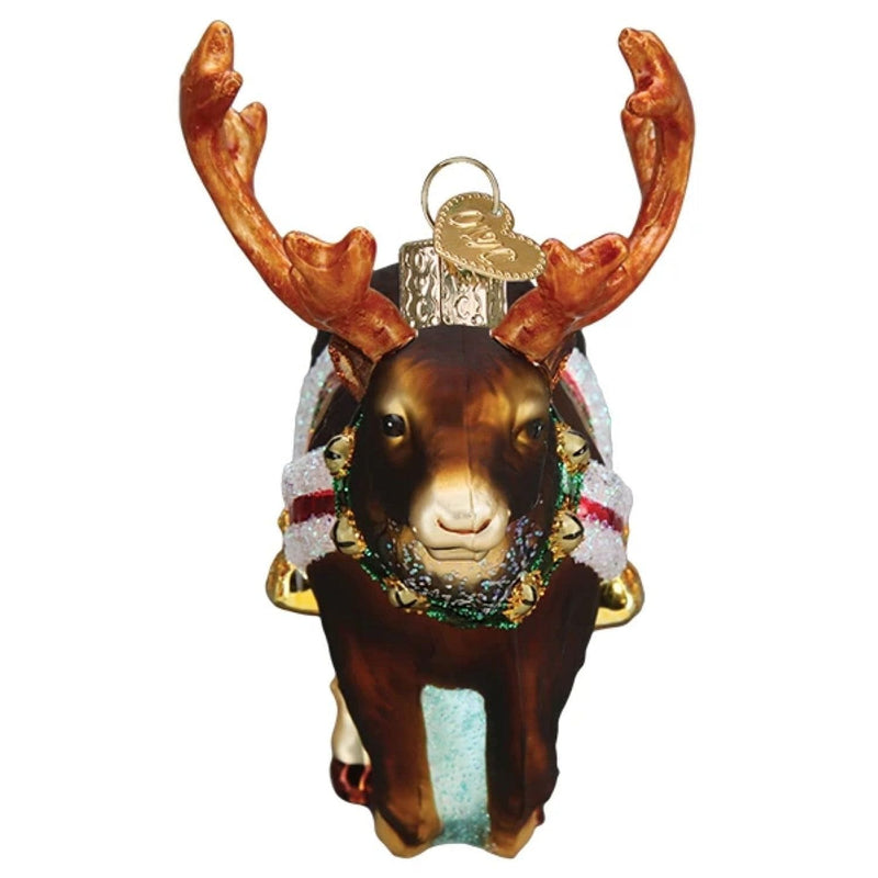 Glass Reindeer Ornament - Shelburne Country Store