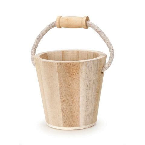 Darice Mini Wood Bucket Pail w/ Rope Handle - Shelburne Country Store