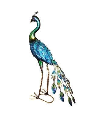 Iron Peacock  31 Inch Figurine - Shelburne Country Store