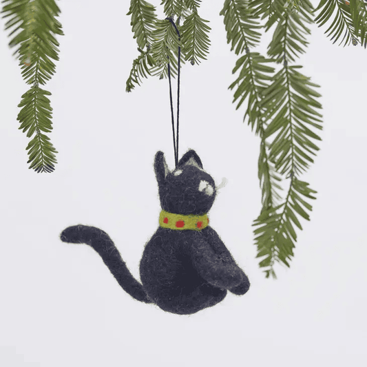 Black Cat Felt Ornament - Shelburne Country Store