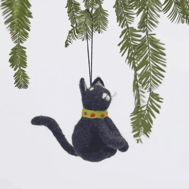 Black Cat Felt Ornament - Shelburne Country Store