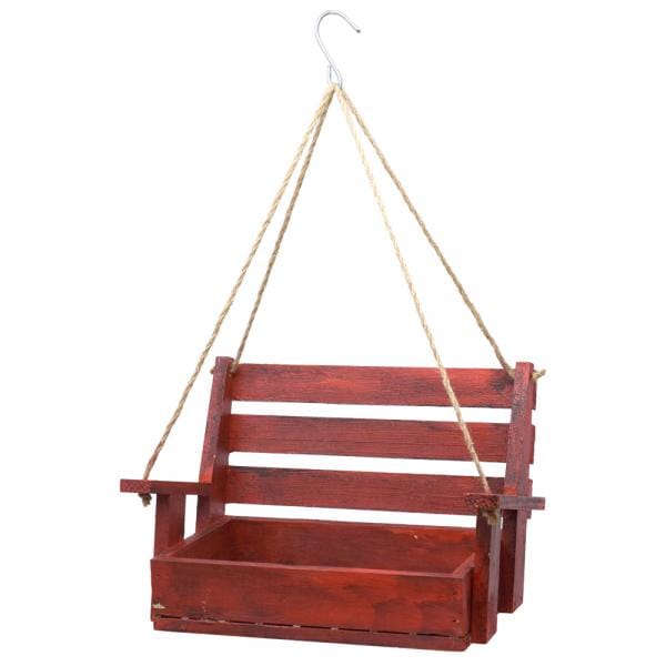 Red Hanging Porch Swing - Bird Feeder - Shelburne Country Store