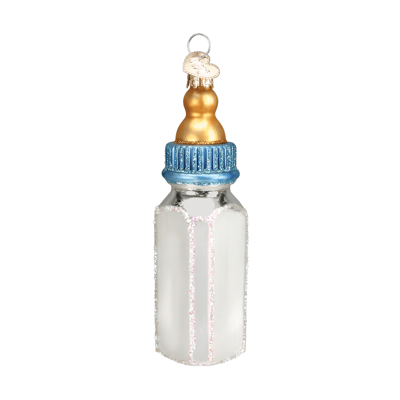 Baby Bottle Ornament -  Blue - Shelburne Country Store